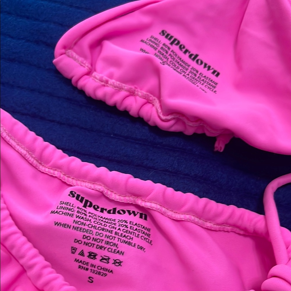 Superdown Bright Pink Bikini Set - image 2
